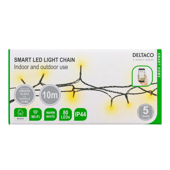Smart-Home-Lichterkette, warmweiß, 80 LEDs