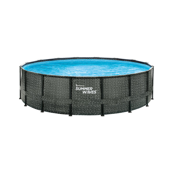 Elite Frame Pool Rund Rattan-Style, Ø 549 cm