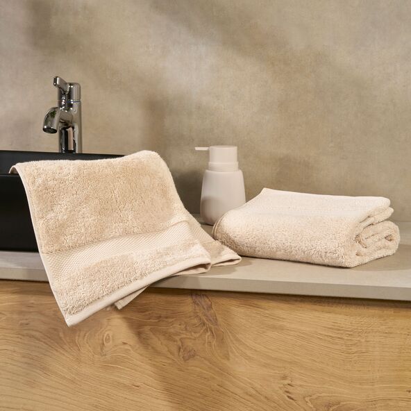 Frottier-Serie Hotel Handtuch, 4er Set, beige