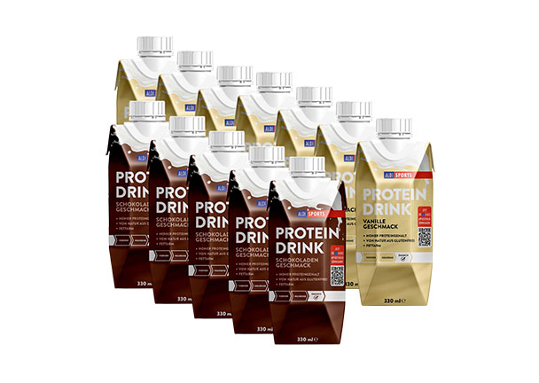 Milchprotein Drink Choco + Vanille, 12er Set (12 x 0,33 l = 3,96 l)