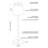 LED-Akku-Tischlampe Dinner Light classic, braun