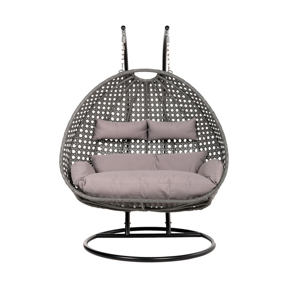 Polyrattan-Hängesessel Twin, grau