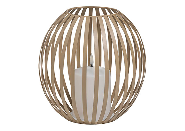 LED-Kerzenlaterne, beige