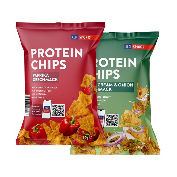 Protein Chips Sour Cream + Paprika, 12er Set (12 x 60 g = 720 g)