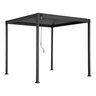 Pavillon mit Lamellendach, anthrazit, 3 x 2 m
