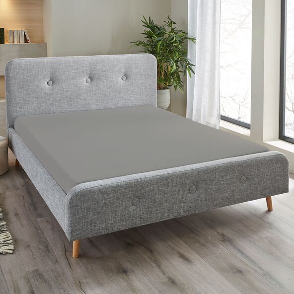 Jersey Spannbetttuch, 180-200 x 200 cm, grau