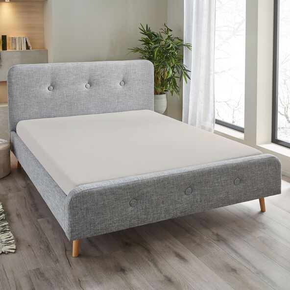Jersey Spannbetttuch, 180-200 x 200 cm, silber
