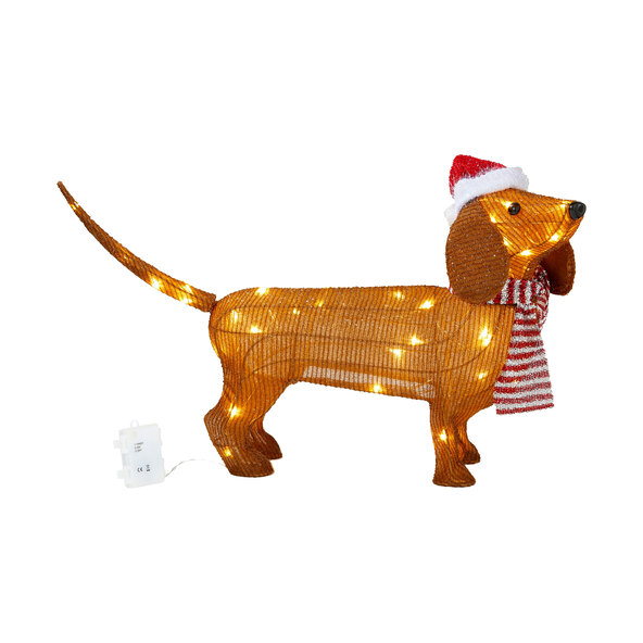 LED Weihnachtsfigur Dackel