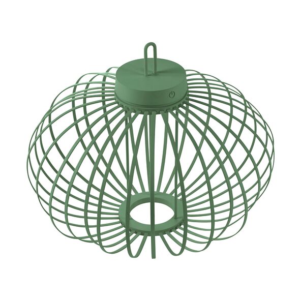 LED-Akku-Tisch- und Bodenleuchte Korga, grün, ⌀ 46 cm