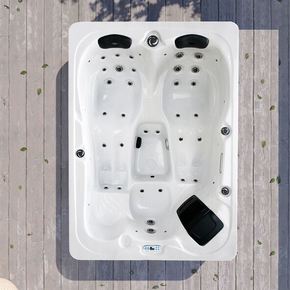 Outdoor Whirlpool WHITE MARBLE, 2 Liegeflächen