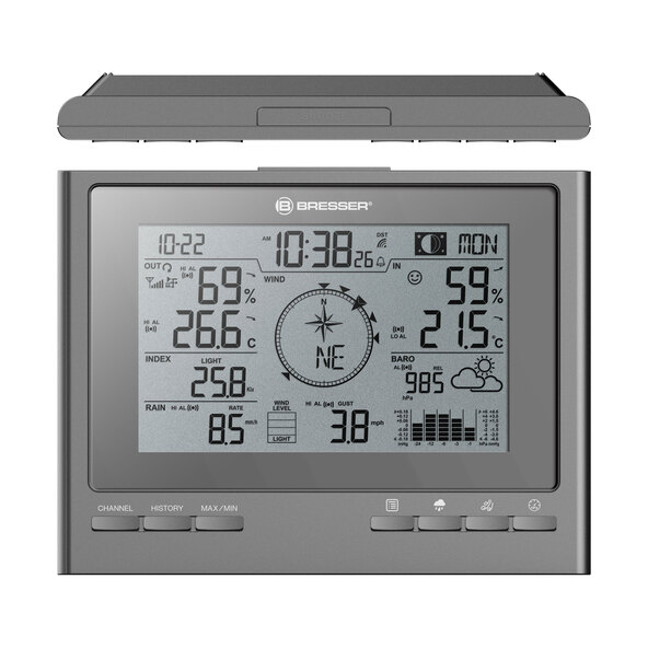 7-in-1 Funk-Wetterstation ClimateScout, grau