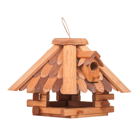 Vogelhaus mit zwei Fenstern zum Aufhängen
