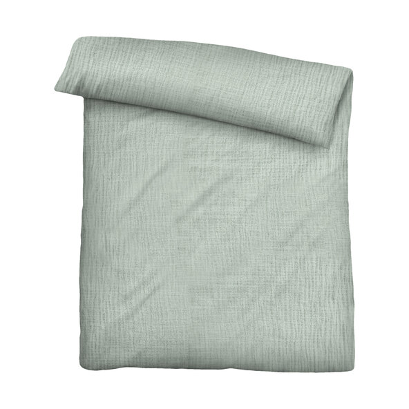 Musselin Bettwäsche 135/200 + 80/80 cm, nilgrün