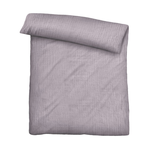 Musselin Bettwäsche 135/200 + 80/80 cm, flieder