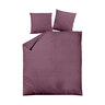 Bettwäsche Jacquard-Feinbiber 200/220 + 2x80/80 cm, Wabe bordeaux