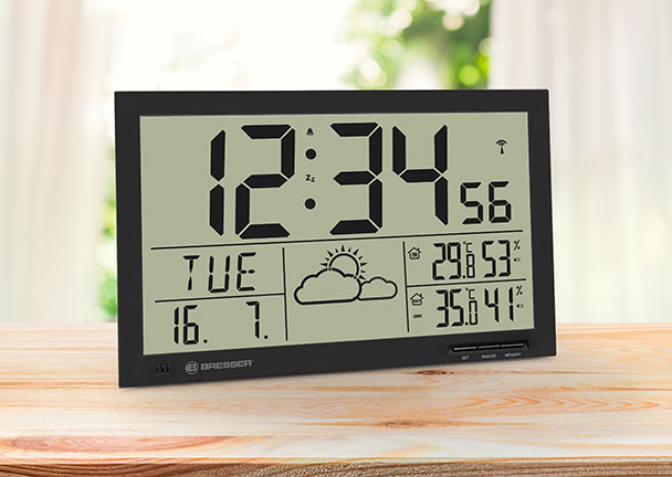 LCD-Wetter-Wanduhr MyTime Jumbo LCD-Wetter-Wanduhr MyTime Jumbo