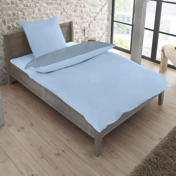 Bettwäsche Luxus Satin, 155 x 220 cm, blau
