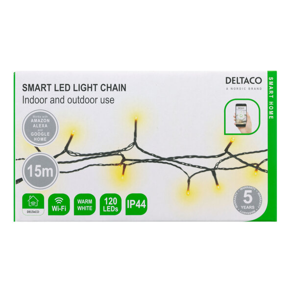 Smart-Home-Lichterkette, warmweiß, 120 LEDs