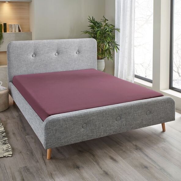 Jersey-Spannbetttuch, 180-200 x 200 cm, bordeaux