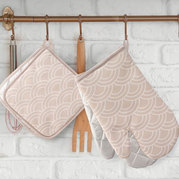 Ofenhandschuhe & Topflappen Set Japandi, beige