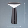 LED-Akku-Tischleuchte Pinto, schwarz