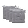 Sitzkissen Darco, 40 x 40 cm, 4er Set, silber