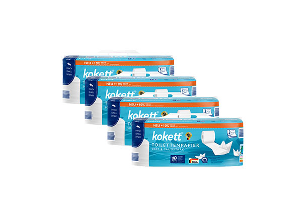 Toilettenpapier 3-lagig, 4er Set