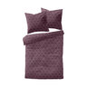 Bettwäsche Jacquard-Feinbiber 200/220 + 2x80/80 cm, Grafik bordeaux