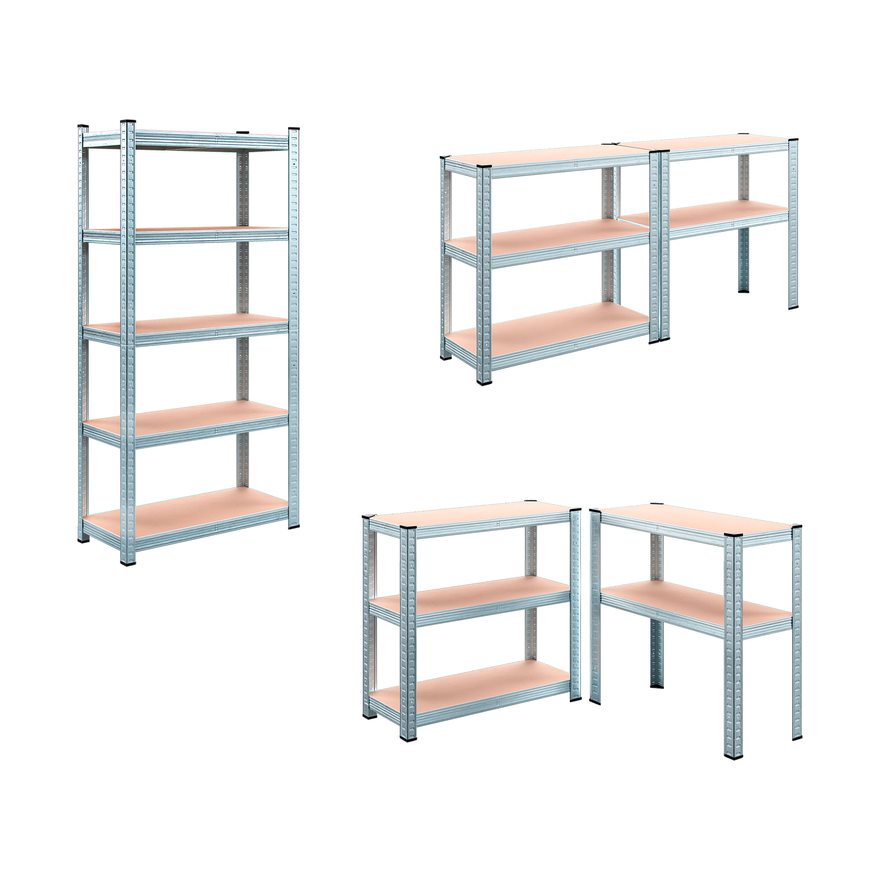 Monzana Schwerlastregal 350 kg, 2er Set ALDI