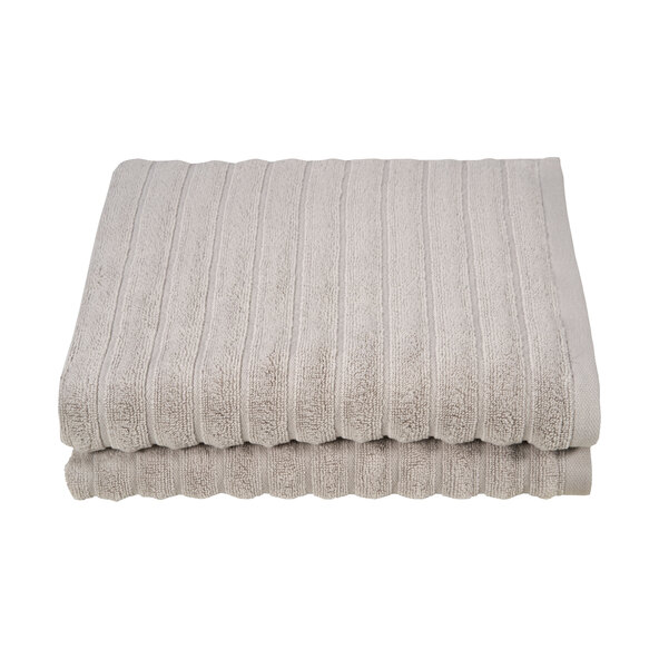 Duschtuch Hoch/Tief, 2er Set, grau