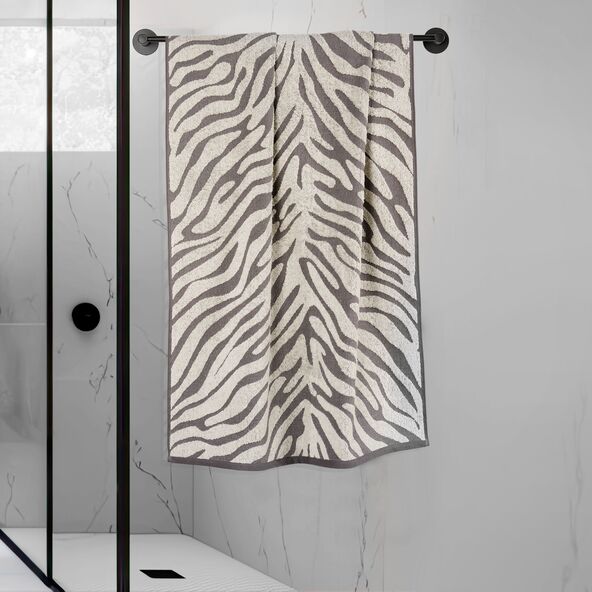 Frottierserie Square Duschtuch Zebra, 2er Set