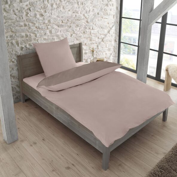 Bettwäsche Luxus Satin, 155 x 220 cm, beige