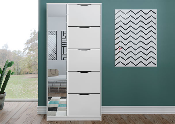 Schuhschrank Basix mit Spiegel Schuhschrank Basix mit Spiegel