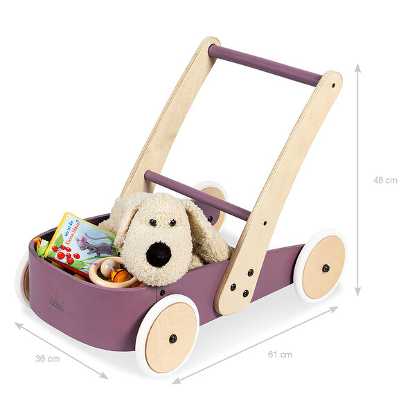 Lauflernwagen Fiete, brombeer