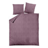 Bettwäsche Jacquard-Feinbiber 200/220 + 2x80/80 cm, Raute bordeaux