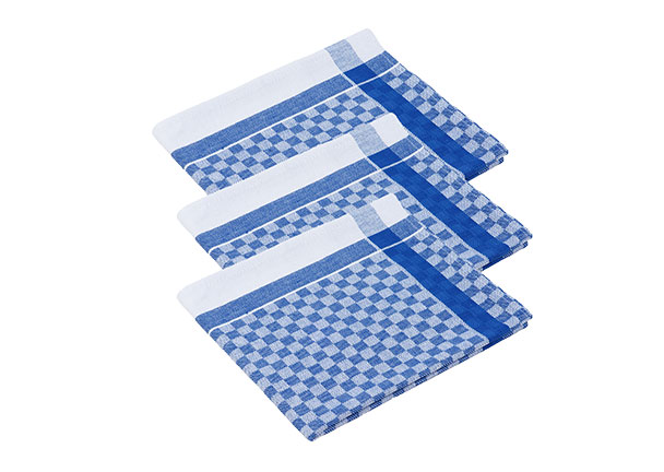 Allzweck Grubenhandtücher, 2x3er Pack, 50x100 cm, blau