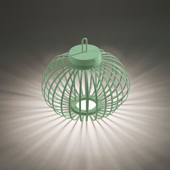LED-Akku-Pendelleuchte Korga, grün, ⌀ 36 cm