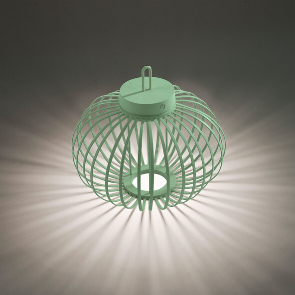 LED-Akku-Tisch- und Bodenleuchte Korga, grün, ⌀ 36 cm