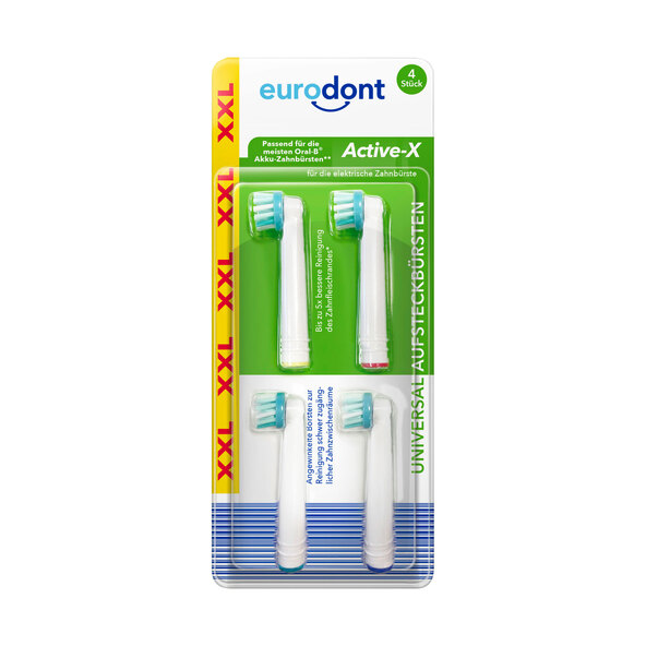 Zahnbürstenköpfe, active-x , 8er Set