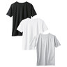 T-Shirts, weiß/schwarz/grau, L, 3er Set