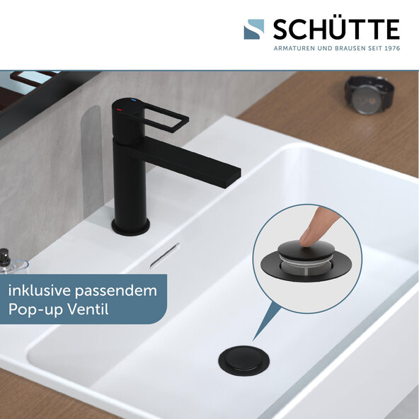 Waschtischarmatur MANHATTAN, schwarz matt
