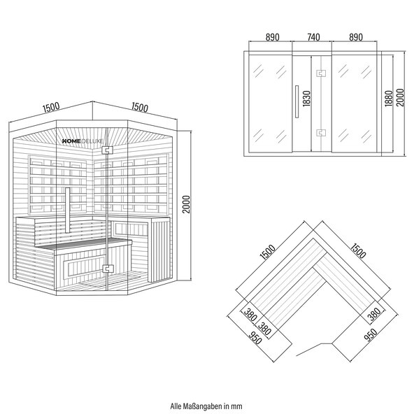 Indoor-Infrarotkabine SAHARA XXL