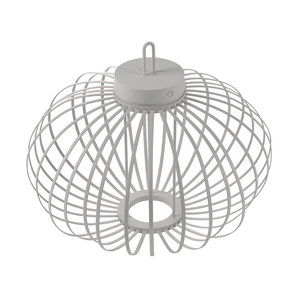 LED-Akku-Tisch- und Bodenleuchte Korga, weiß, ⌀ 46 cm