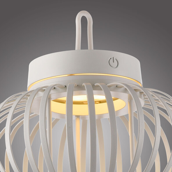 LED-Akku-Tisch- und Bodenleuchte Korga, weiß, ⌀ 25 cm