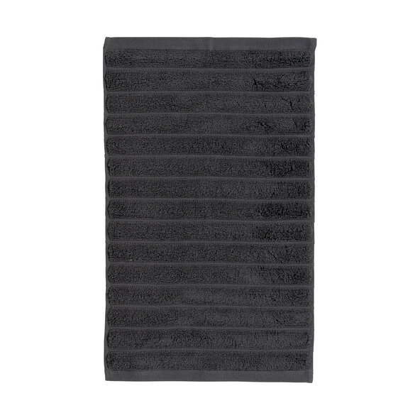 Gästehandtuch Hoch/Tief, 2 x 4er Set, anthrazit
