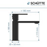 Waschtischarmatur MANHATTAN, schwarz matt