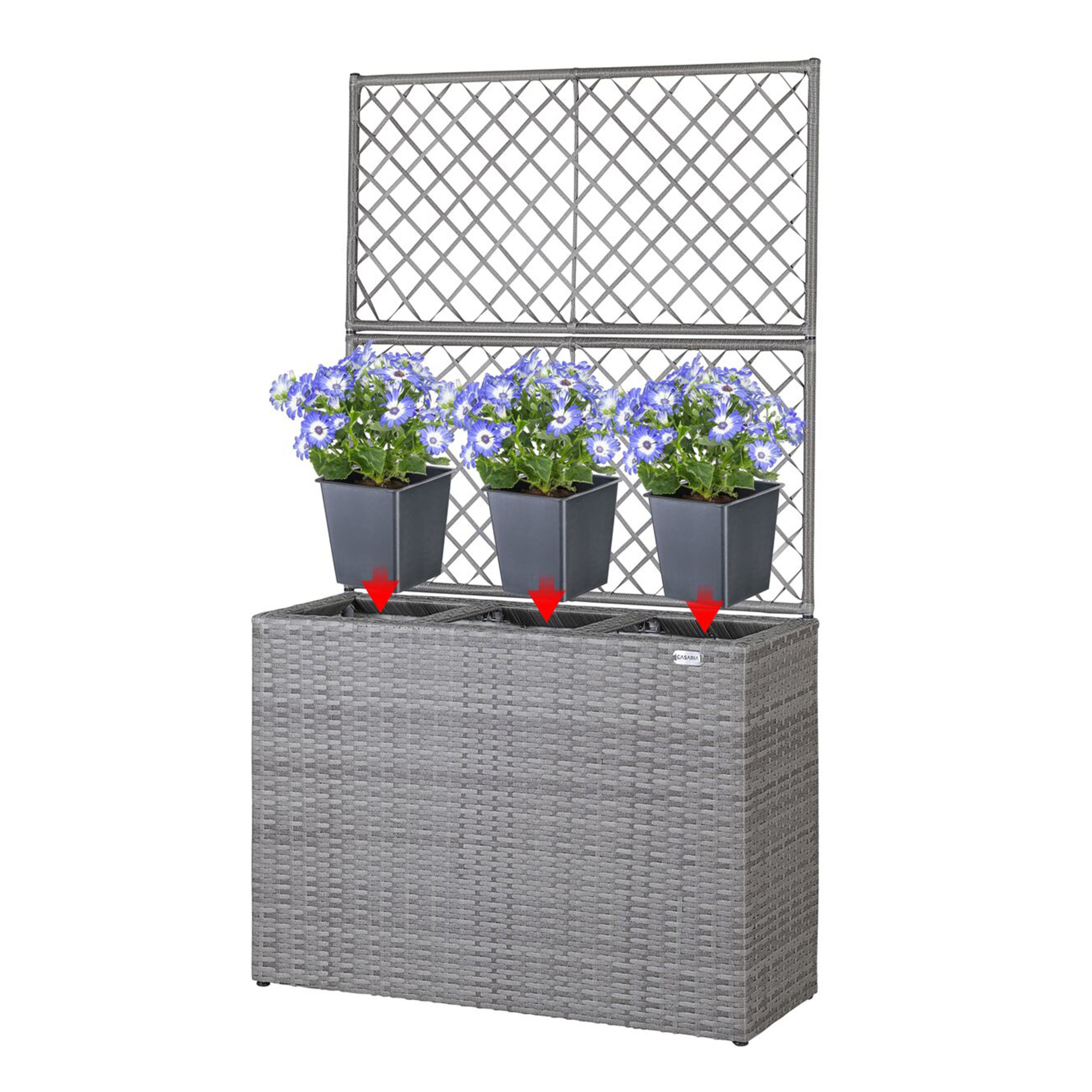 CASARIA® Blumenkasten Polyrattan ALDI