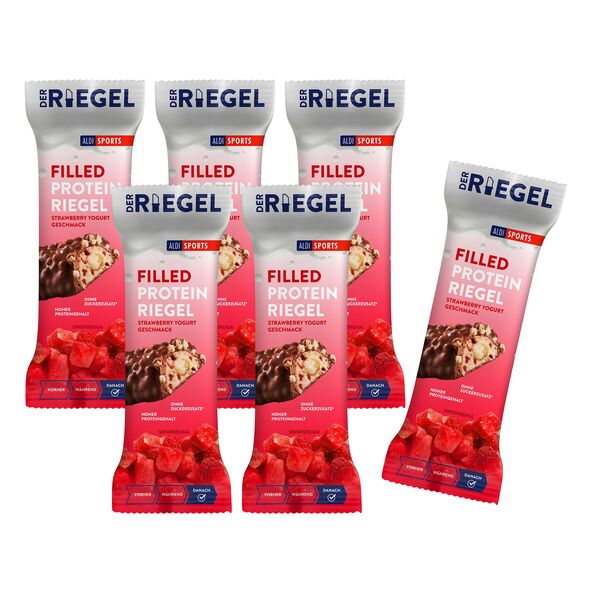 Filled Proteinbar, Strawberry Yogurt, 6er Set (6 x 45 = 270 g)