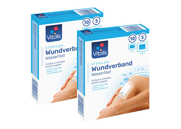 Sterile Wundpflaster, 2er Set, wasserdicht