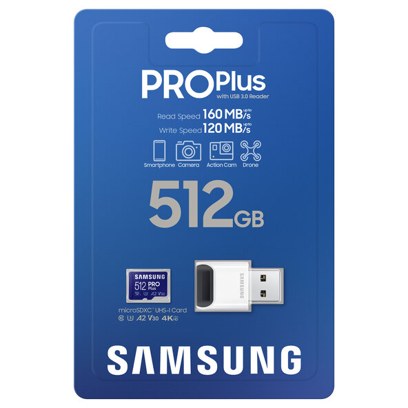 512-GB-microSD-Speicherkarte Pro Plus, inkl. USB-Kartenleser